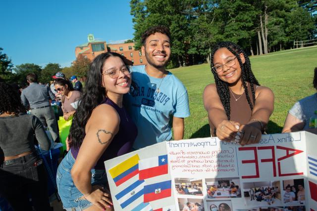 Latinx Association for Empowerment group photo with poster